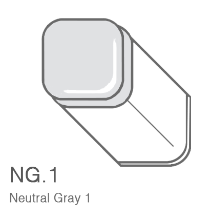 Маркер Copic N1 Neutral Gray / Нейтральный Серый 1 поштучно