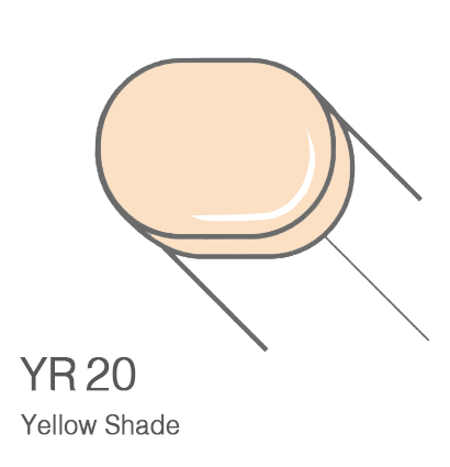 Маркер с кистью Copic Sketch YR20 Yellow Shade / Желтый оттенок поштучно